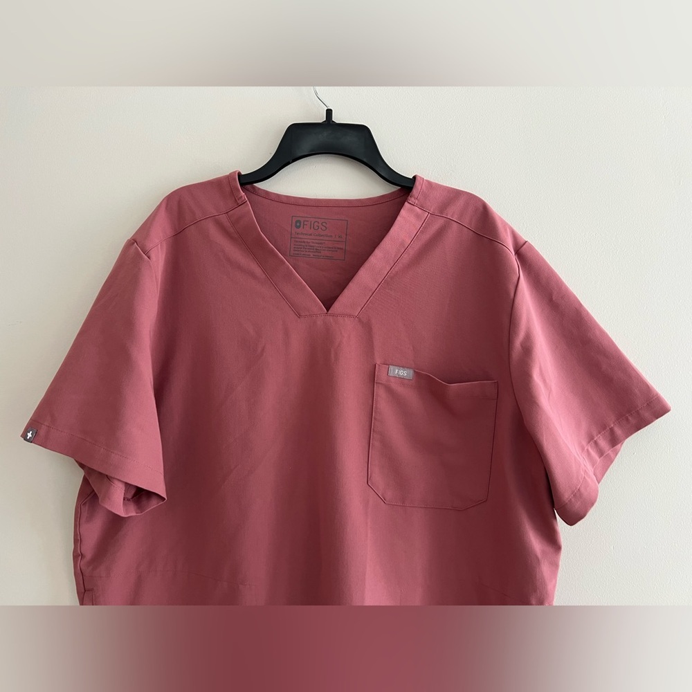 FIGS Chisec Three-Pocket Scrub Top in Limited Edition Mauve Pink #4857, XL - Picture 5 of 10